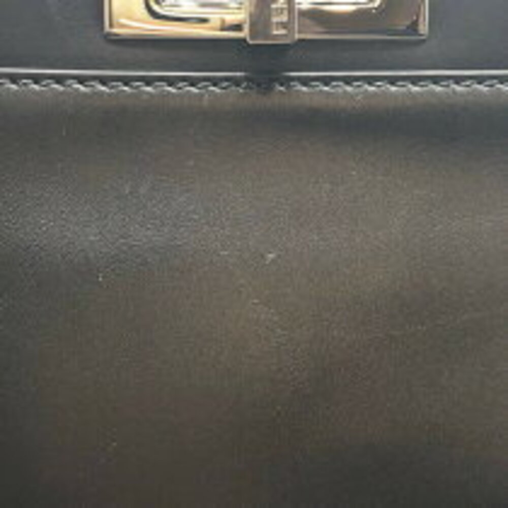 Fendi Peekaboo Bugs Regular Black Leather Shoulder Bag - Picture 11 of 11